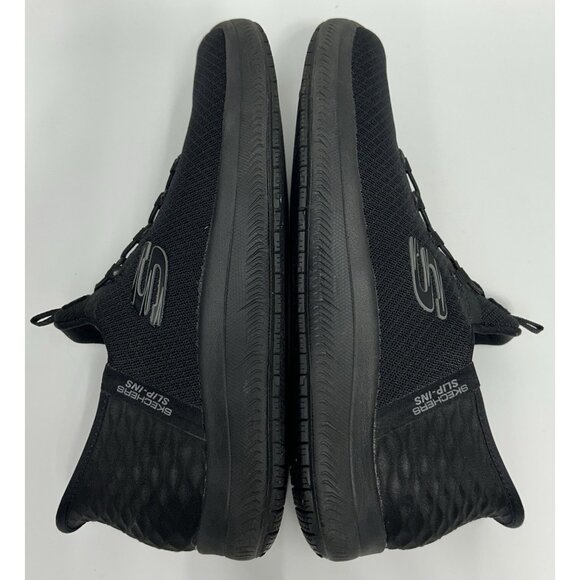 Skechers Slip Ins Work Shoes Summits Women’s 11 Black Slip Resist Hands Free EUC - Picture 6 of 9